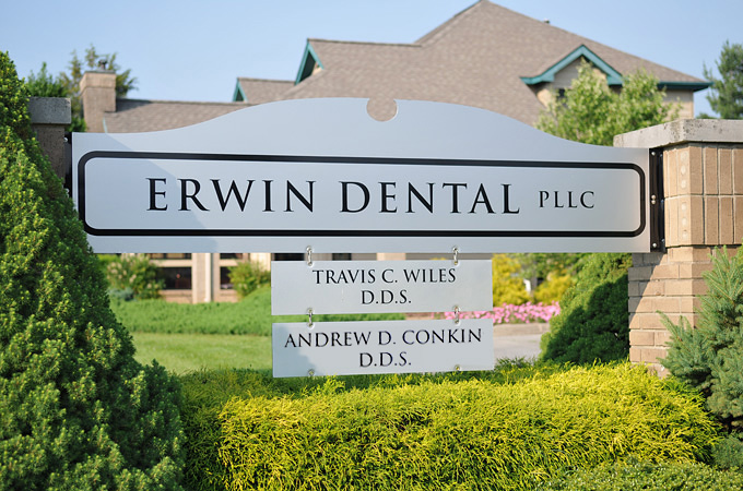 Look for our Erwin Dental sign on North Main Avenue